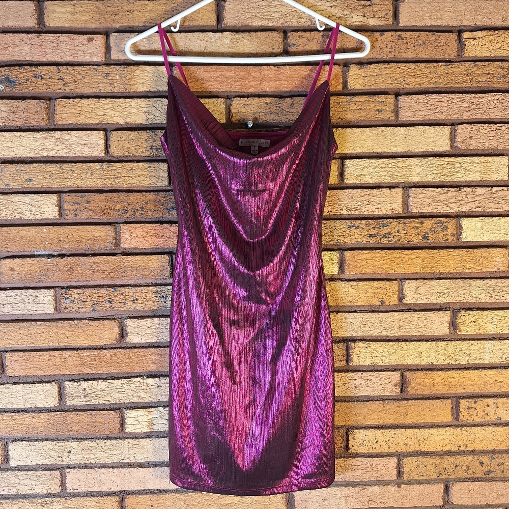 Sincerely Jules Small Metallic Pink Mini Dress